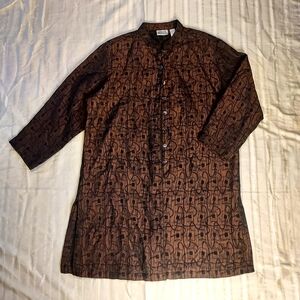 CHICO'S Rootbeer Tunic Sz 3